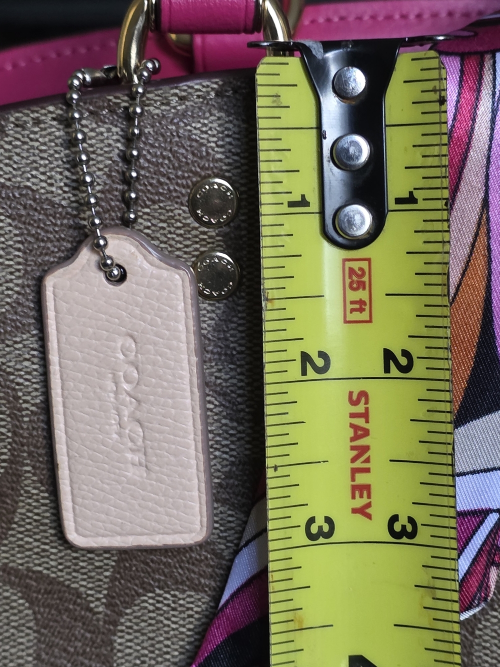 Coach Small Light Blush Pink Leather Hangtag - Picture 3 of 5